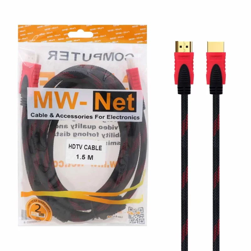 کابل 1.5 متری HDMI- مشکی قرمز - RYL - تصویر 2