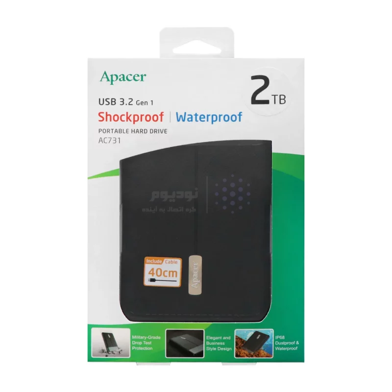 هارد اکسترنال Apacer مدل AC731 ظرفیت 2TB - مشکی (گارانتی متین) - تصویر 5