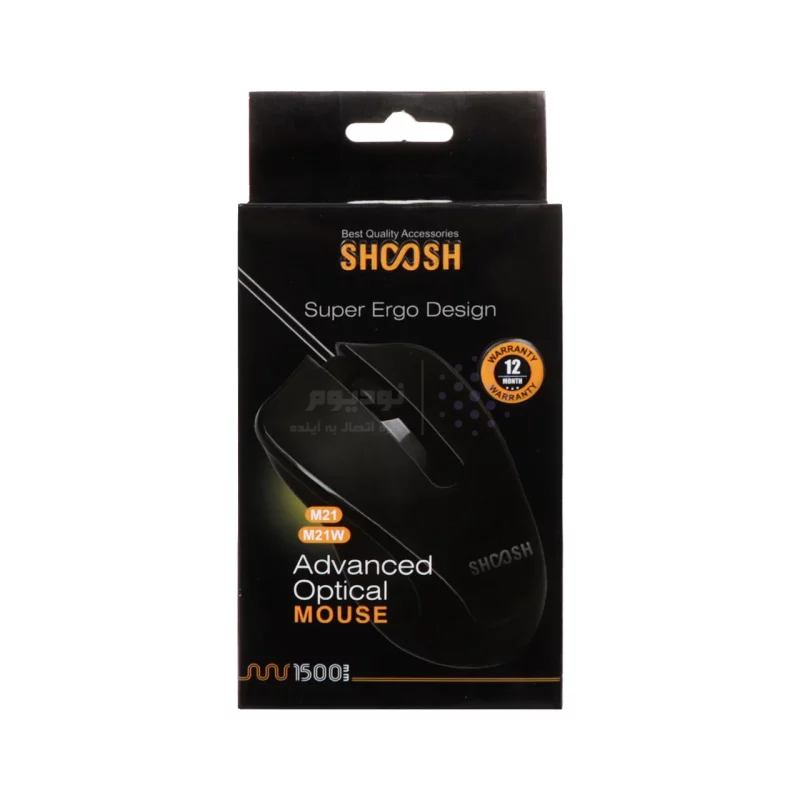 ماوس بی سیم Shoosh مدل M21W - مشکی - SMO - تصویر 3