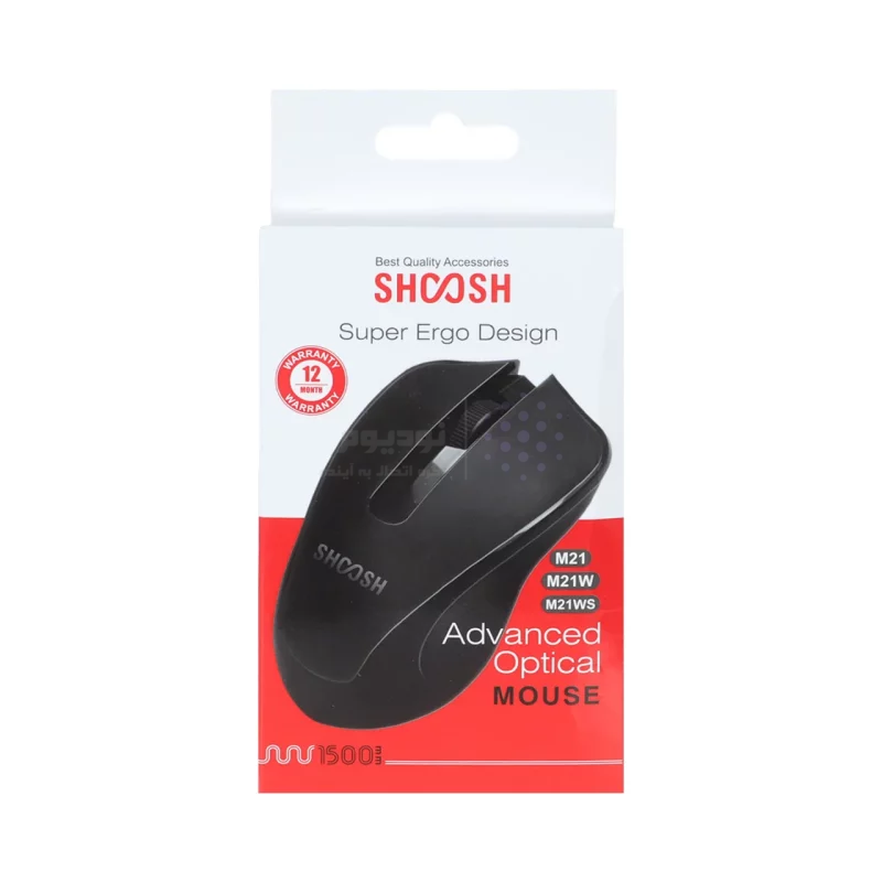 ماوس بی سیم Shoosh مدل M21W - مشکی - SMO - تصویر 5