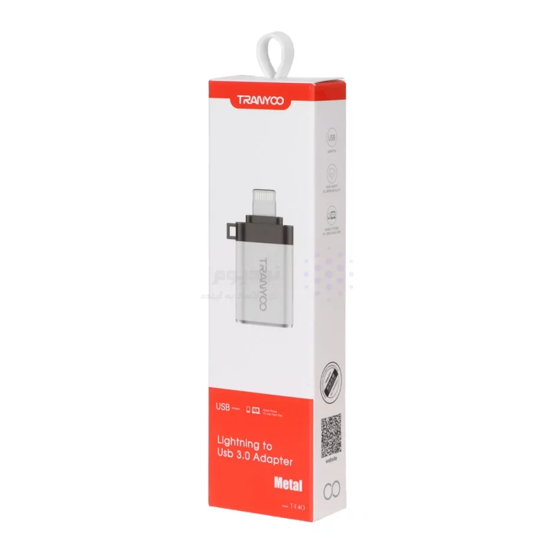 تبدیل Tranyoo USB3.0 TO Lightning OTG مدل T-E40 - نقره ای - تصویر 4