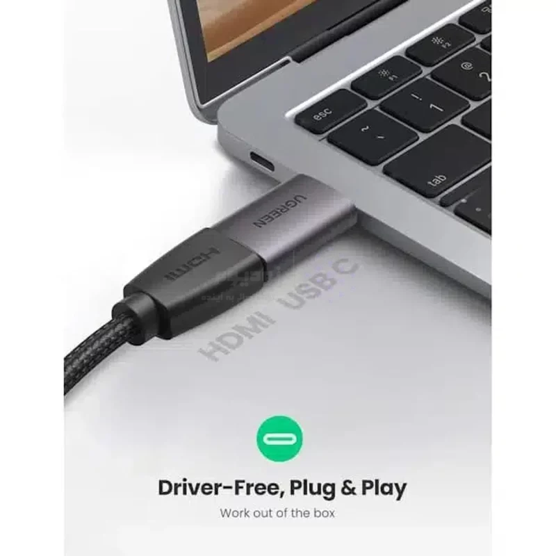 تبدیل UGREEN Type-C To HDMI مدل 70450 - خاکستری (گارانتی 18 ماهه آسان پیشرو) - تصویر 3
