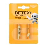 باتری نیم قلم Detex+ - AAA مدل Zinc Carbon R03P (بسته 2 عددی)