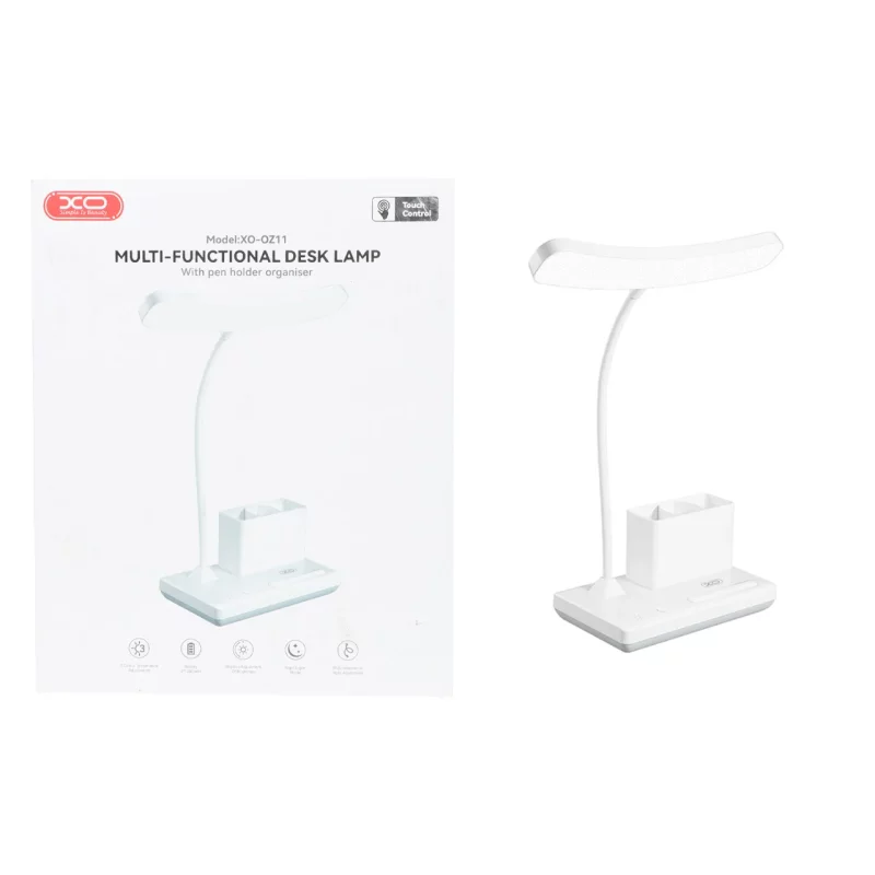 چراغ مطالعه و استند موبایل و تبلت XO مدل XO-OZ11 - سفید - تصویر 2