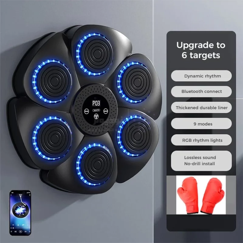 پد بوکس دیواری موزیکال XO مدل XO-SF-02 - مشکی - تصویر 10