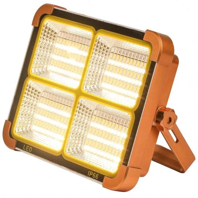 541-4615148-1 چراغ شارژی کمپینگ پایه دار مدل Solar 1000W (دارای پنل خورشیدی) - نارنجی - KZN - تصویر 1