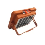 چراغ شارژی کمپینگ پایه دار مدل Solar 1000W (دارای پنل خورشیدی) - نارنجی - KZN - تصویر 3