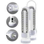 لامپ شارژی HGDUE مدل HG-7102 LED - سفید - تصویر 3