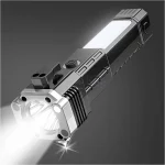 چراغ قوه شارژی 8 کاره - مشکی - تصویر 7