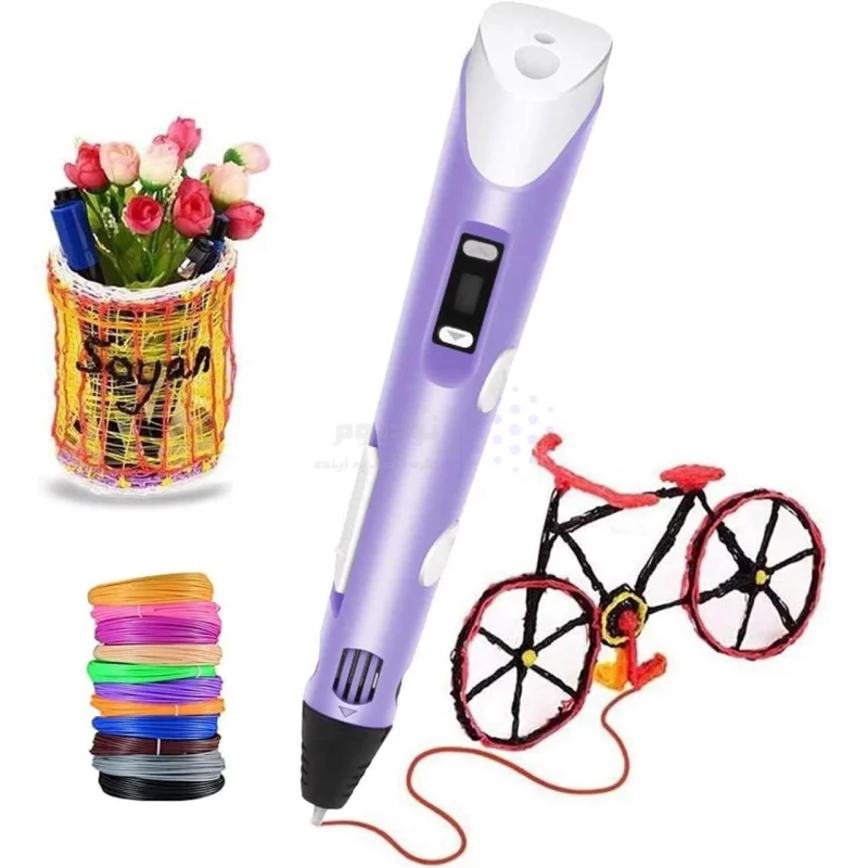 قلم سه بعدی طراحی مدل DX-100B - سفید یاسی - تصویر 3