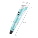 قلم سه بعدی طراحی مدل DX-100B - سفید آبی - تصویر 3