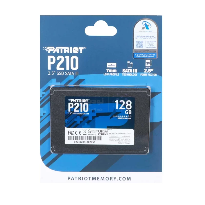 هارد Patroit SSD مدل P210 ظرفیت 128GB - مشکی (گارانتی الماس رایان ایرانیان) - تصویر 3