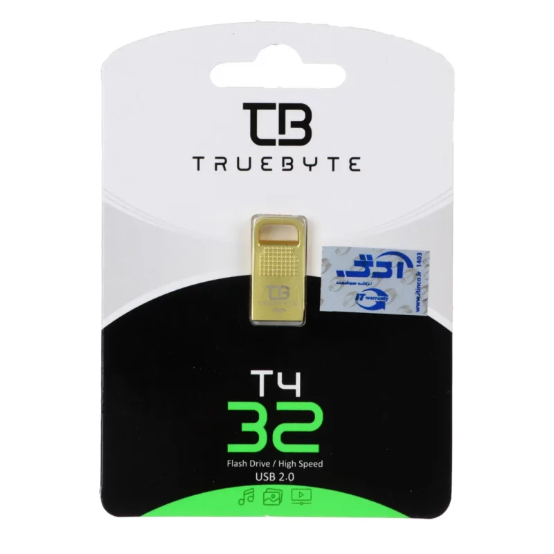 TRUEBYTE T4 USB2.0 Flash Memory - 32GB طلایی (گارانتی مادام العمر شرکت آی تین) - تصویر 2