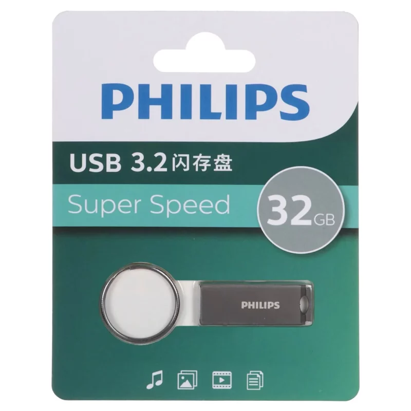 Philips FM21UA032B/93-B USB 3.2 Flash Memory - 32GB - خاکستری (گارانتی IPM) - تصویر 2