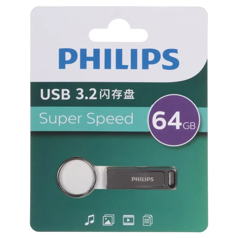 Philips FM21UA064B/93-F USB 3.2 Flash Memory - 64GB - خاکستری (گارانتی IPM) - تصویر 2