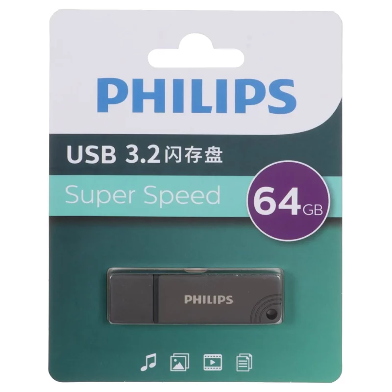 Philips FM11UA064B/93 USB 3.2 Flash Memory - 64GB - خاکستری (گارانتی IPM) - تصویر 2