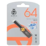 Queen DISK USB2.0 Flash Memory - 64GB (گارانتی مادام العمر شرکت آی تین) مشکی طلایی