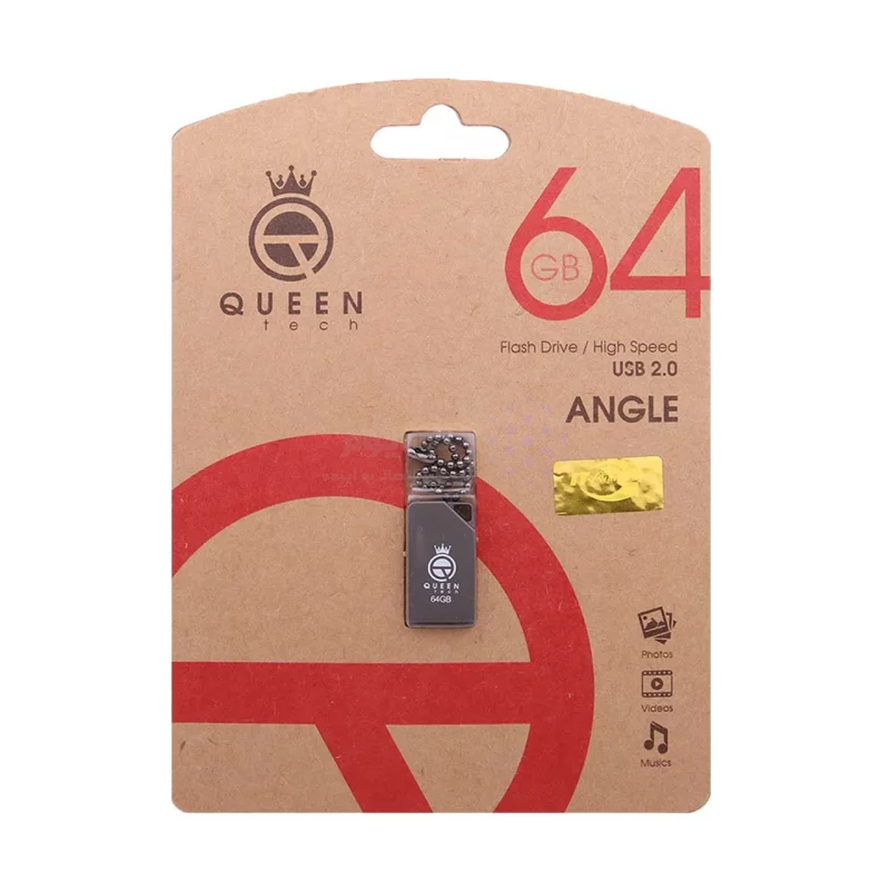 Queen Angle USB2.0 Flash Memory-64GB مشکی (گارانتی مادام العمر شرکت آی تین) - تصویر 3