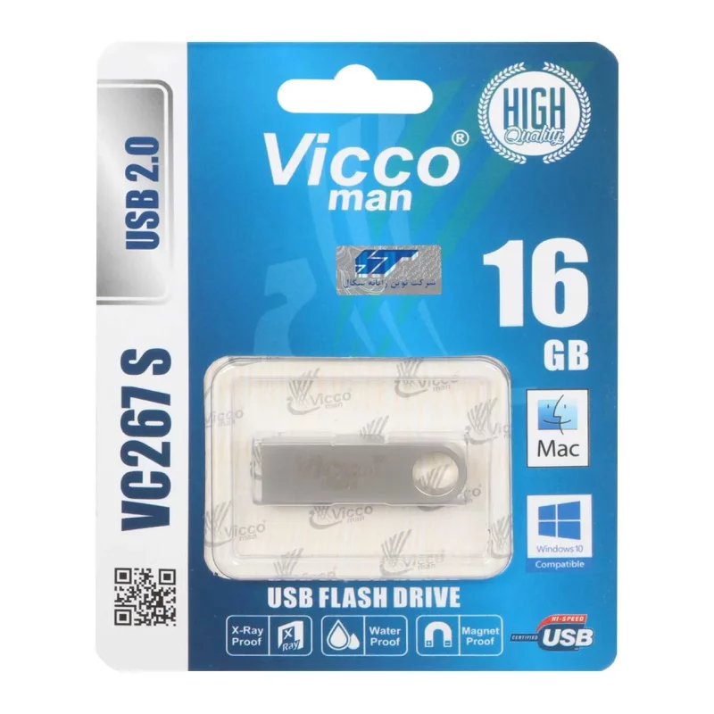 نقره ای Vicco VC267 S USB2.0 Flash Memory-16GB - تصویر 2