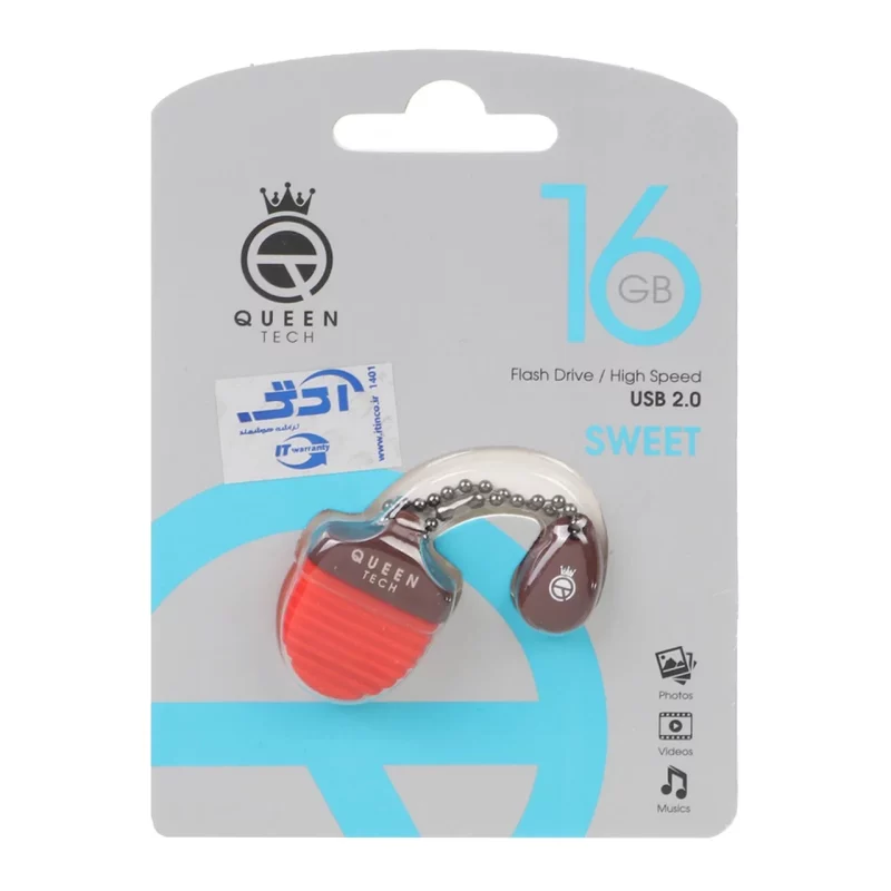 Queen Sweet USB2.0 Flash Memory-16GB قرمز (گارانتی مادام العمر شرکت آی تین) - تصویر 2