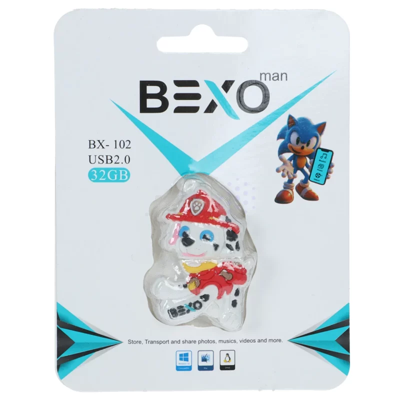 فلش مموری BEXO USB2.0 مدل BX-102 ظرفیت 32GB - عروسکی (گارانتی داده پردازی آواتک) - تصویر 4