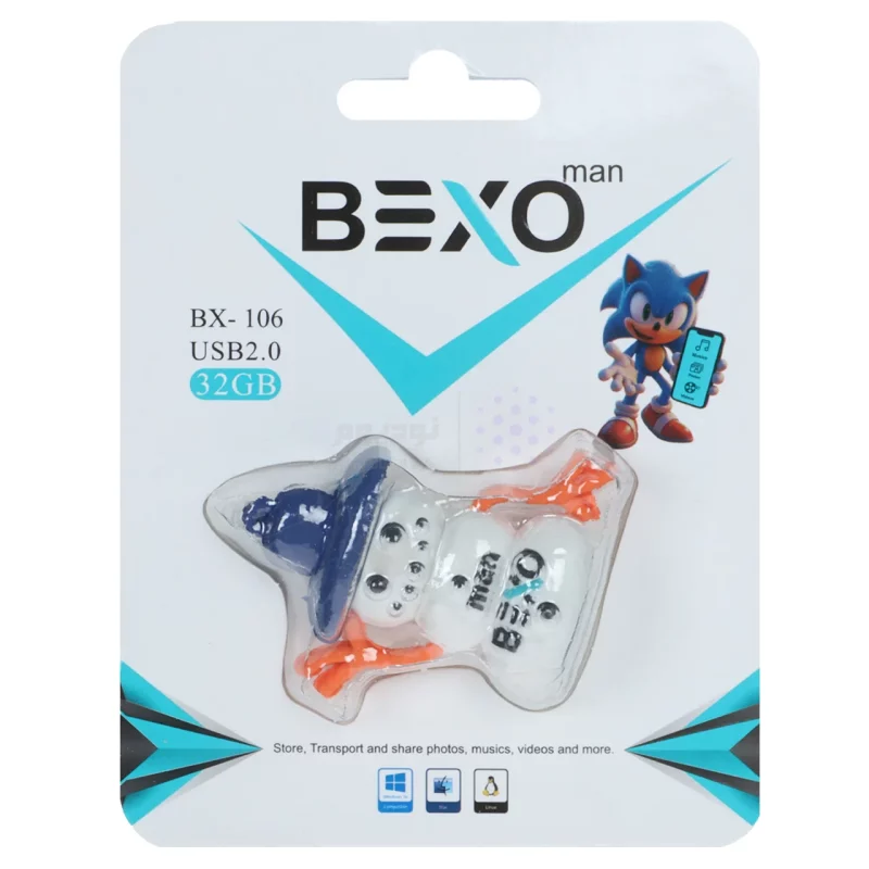 فلش مموری BEXO USB2.0 مدل BX-106 ظرفیت 32GB - عروسکی (گارانتی داده پردازی آواتک) - تصویر 3