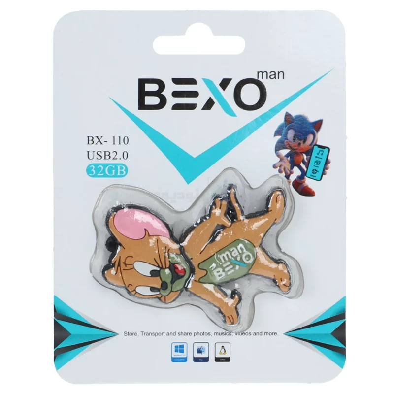 فلش مموری BEXO USB2.0 مدل BX-110 ظرفیت 32GB - عروسکی (گارانتی داده پردازی آواتک) - تصویر 4