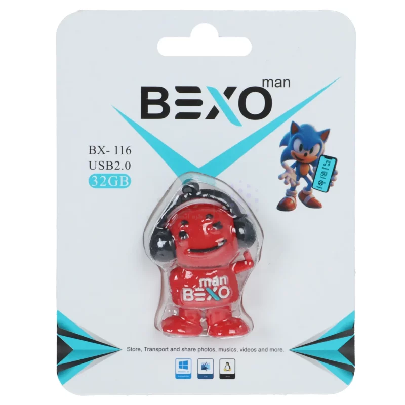 فلش مموری BEXO USB2.0 مدل BX-116 ظرفیت 32GB - عروسکی (گارانتی داده پردازی آواتک) - تصویر 4