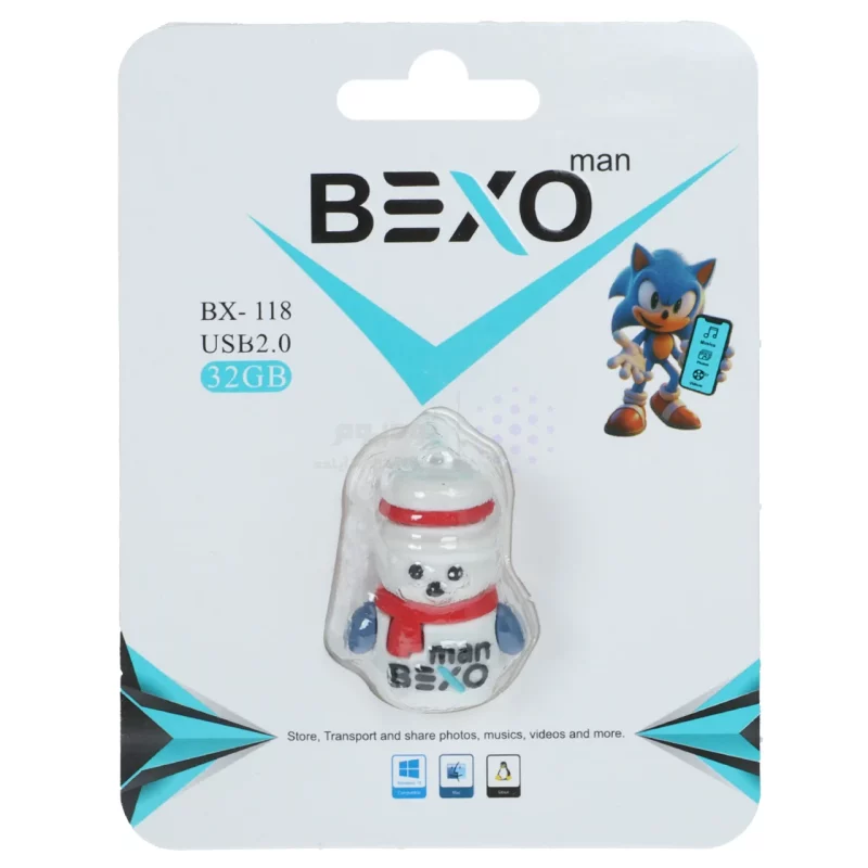 فلش مموری BEXO USB2.0 مدل BX-118 ظرفیت 32GB - عروسکی (گارانتی داده پردازی آواتک) - تصویر 3