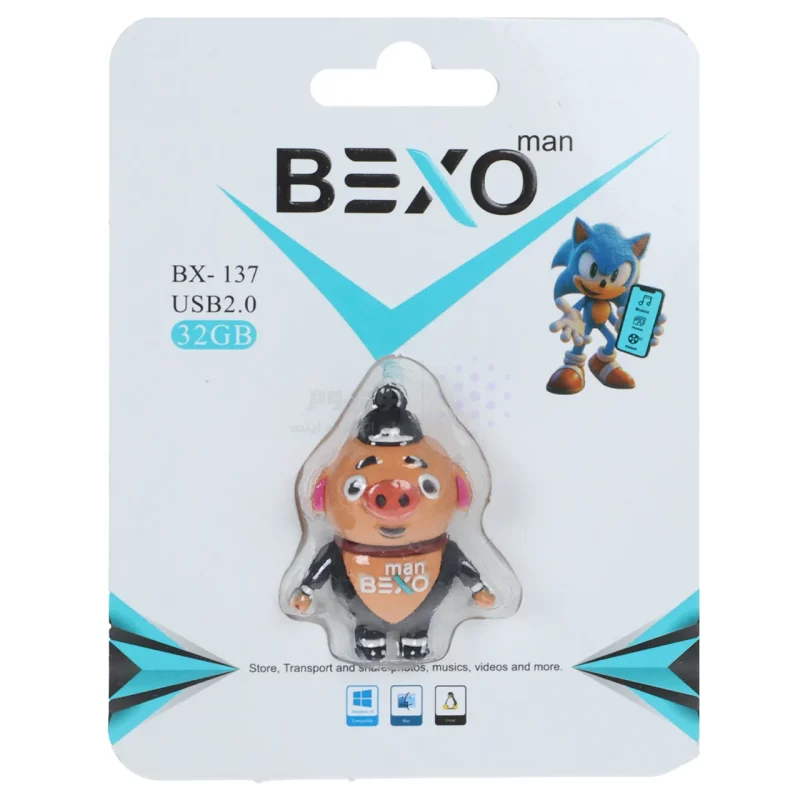 فلش مموری BEXO USB2.0 مدل BX-137 ظرفیت 32GB - عروسکی (گارانتی داده پردازی آواتک) - تصویر 3