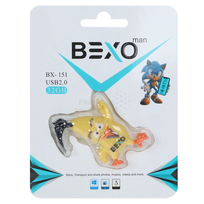 فلش مموری BEXO USB2.0 مدل BX-151 ظرفیت 32GB - عروسکی (گارانتی داده پردازی آواتک) - تصویر 3