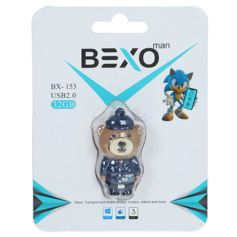 فلش مموری BEXO USB2.0 مدل BX-153 ظرفیت 32GB - عروسکی (گارانتی داده پردازی آواتک) - تصویر 3