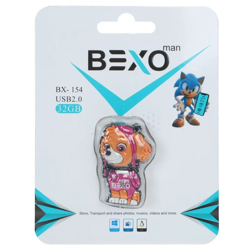 فلش مموری BEXO USB2.0 مدل BX-154 ظرفیت 32GB - عروسکی (گارانتی داده پردازی آواتک) - تصویر 4