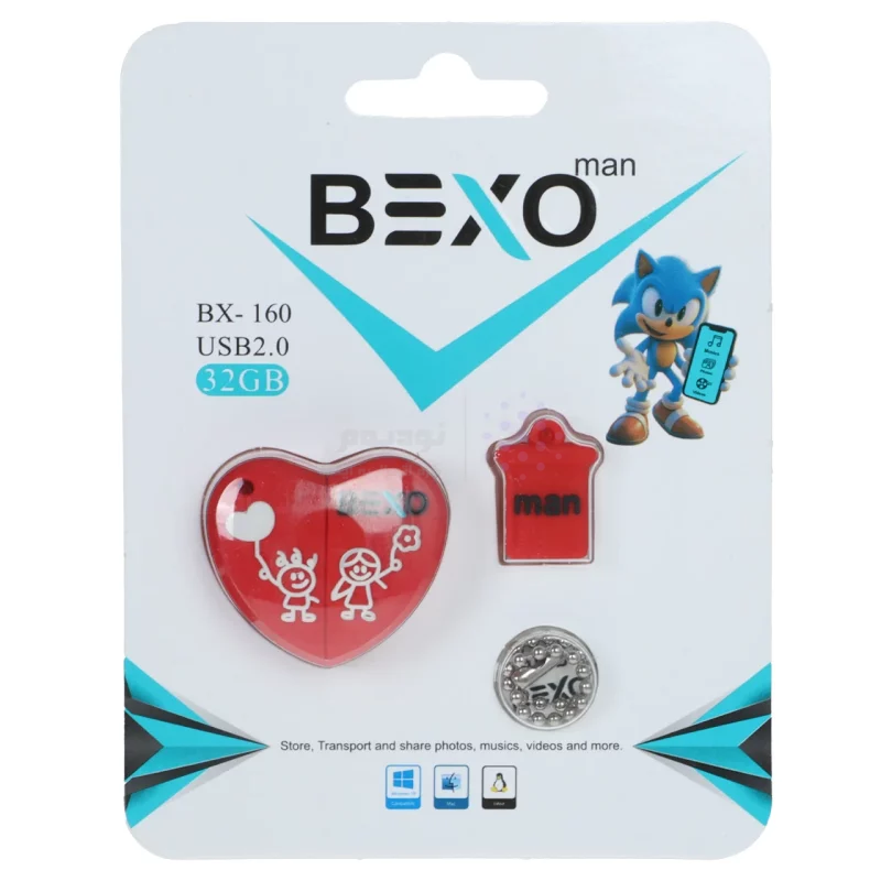 فلش مموری BEXO USB2.0 مدل BX-160 ظرفیت 32GB - عروسکی (گارانتی داده پردازی آواتک) - تصویر 4