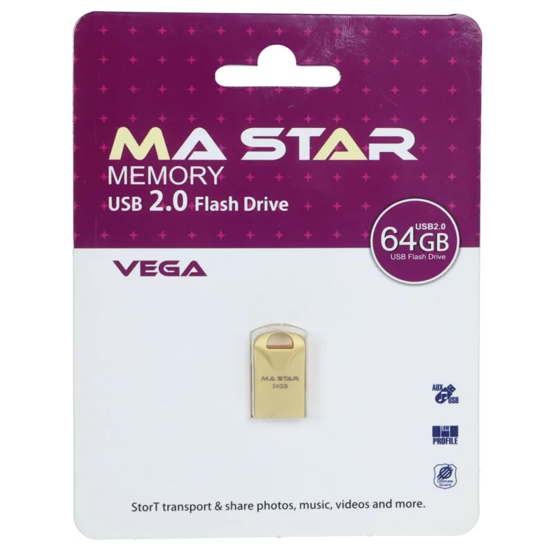 فلش مموری MA Star USB2.0 مدل Vega ظرفیت 64GB - طلایی (گارانتی فراگامان) - تصویر 2
