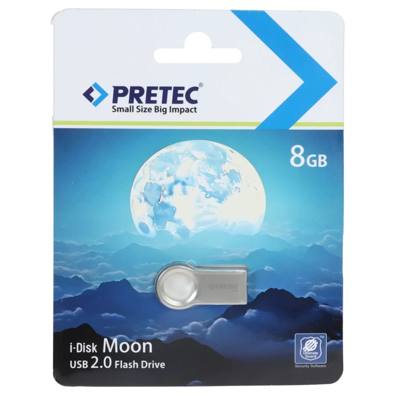 فلش مموری Pretec USB2.0 مدل Moon ظرفیت 8GB - نقره ای (گارانتی فراگامان) - تصویر 2