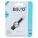 فلش مموری BEXO USB3.1 مدل B-718 ظرفیت 64GB - نقره ای مشکی (گارانتی داده پردازی آواتک)