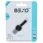 فلش مموری BEXO USB3.1 مدل B-718 ظرفیت 64GB - مشکی (گارانتی داده پردازی آواتک)