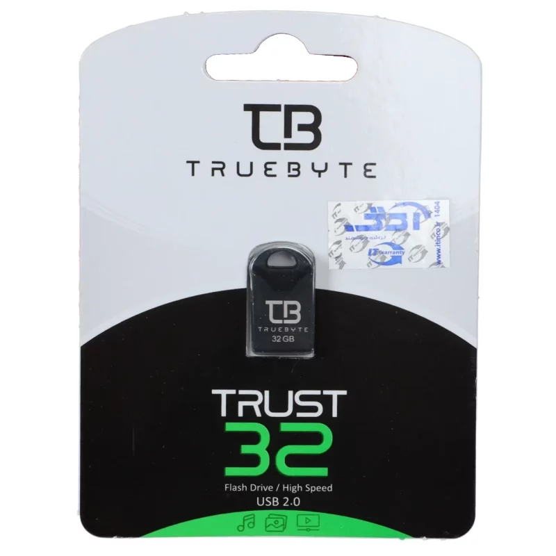 فلش مموری TrueByte USB2.0 مدل Trust ظرفیت 32 گیگابایت - مشکی (گارانتی مادام العمر آی تین) - تصویر 2