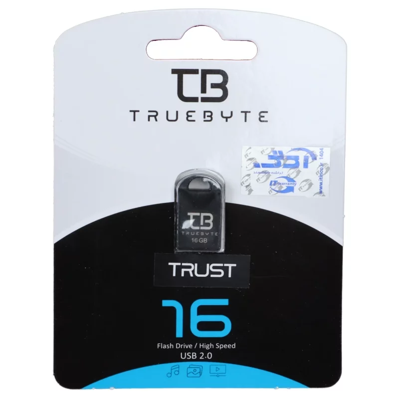 فلش مموری TrueByte USB2.0 مدل Trust ظرفیت 16 گیگابایت - مشکی (گارانتی مادام العمر آی تین) - تصویر 2
