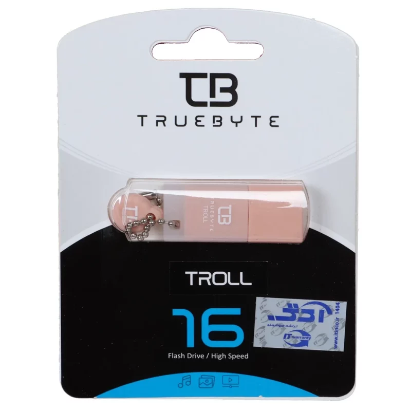 فلش مموری TrueByte USB2.0 مدل Troll ظرفیت 16 گیگابایت - گلبهی (گارانتی مادام العمر آی تین) - تصویر 2