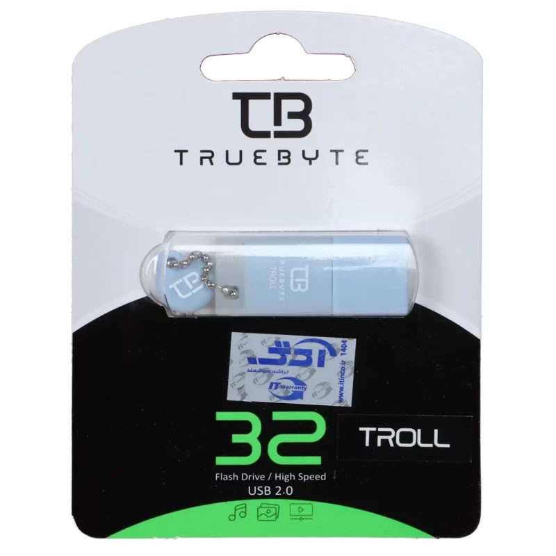 فلش مموری TrueByte USB2.0 مدل Troll ظرفیت 32 گیگابایت - آبی (گارانتی مادام العمر آی تین) - تصویر 2