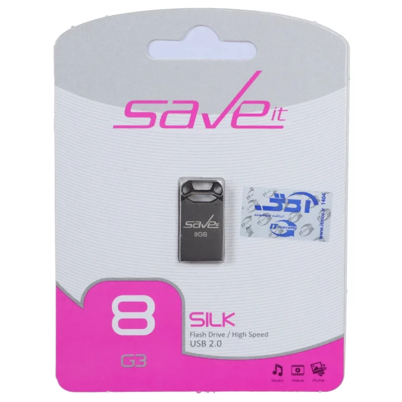 فلش مموری Save it USB2.0 مدل Silk ظرفیت 8GB - خاکستری (گارانتی مادام العمر آی تین) - تصویر 2
