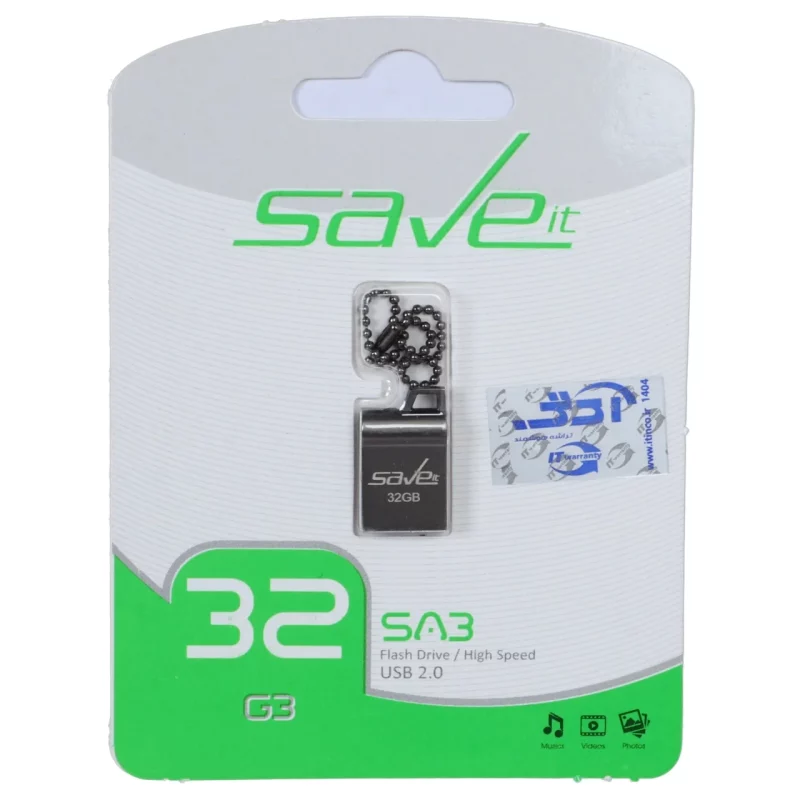 فلش مموری Save it USB2.0 مدل Sab ظرفیت 32GB - خاکستری (گارانتی مادام العمر آی تین) - تصویر 2