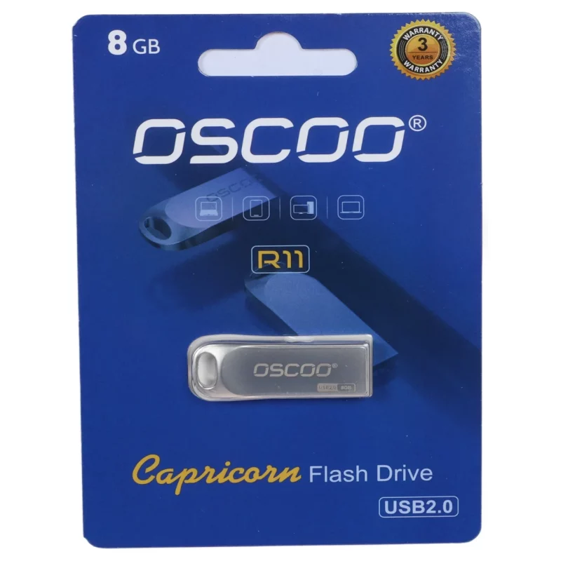 فلش مموری OSCOO USB2.0 مدل R11 ظرفیت 8 گیگابایت - نقره ای (گارانتی سورین) - تصویر 2