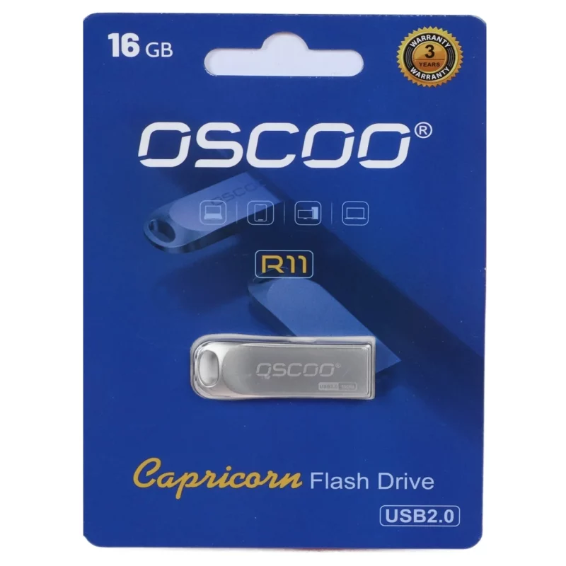 فلش مموری OSCOO USB2.0 مدل R11 ظرفیت 16 گیگابایت - نقره ای (گارانتی سورین) - تصویر 2