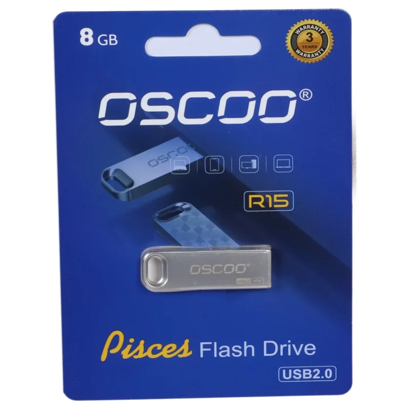 فلش مموری OSCOO USB2.0 مدل R15 ظرفیت 8 گیگابایت - نقره ای (گارانتی سورین) - تصویر 2