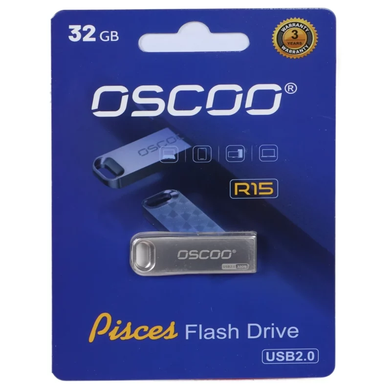 فلش مموری OSCOO USB2.0 مدل R15 ظرفیت 32 گیگابایت - نقره ای (گارانتی سورین) - تصویر 2