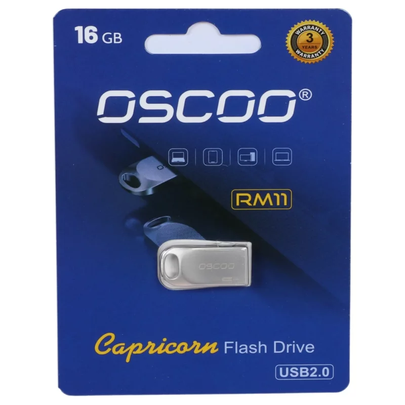 فلش مموری OSCOO USB2.0 مدل RM11 ظرفیت 16 گیگابایت - نقره ای (گارانتی سورین) - تصویر 2