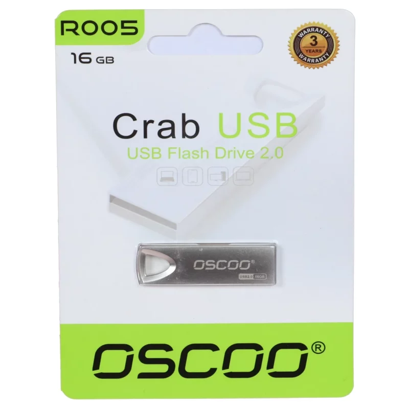فلش مموری OSCOO USB2.0 مدل R005 ظرفیت 16 گیگابایت - نقره ای (گارانتی سورین) - تصویر 2